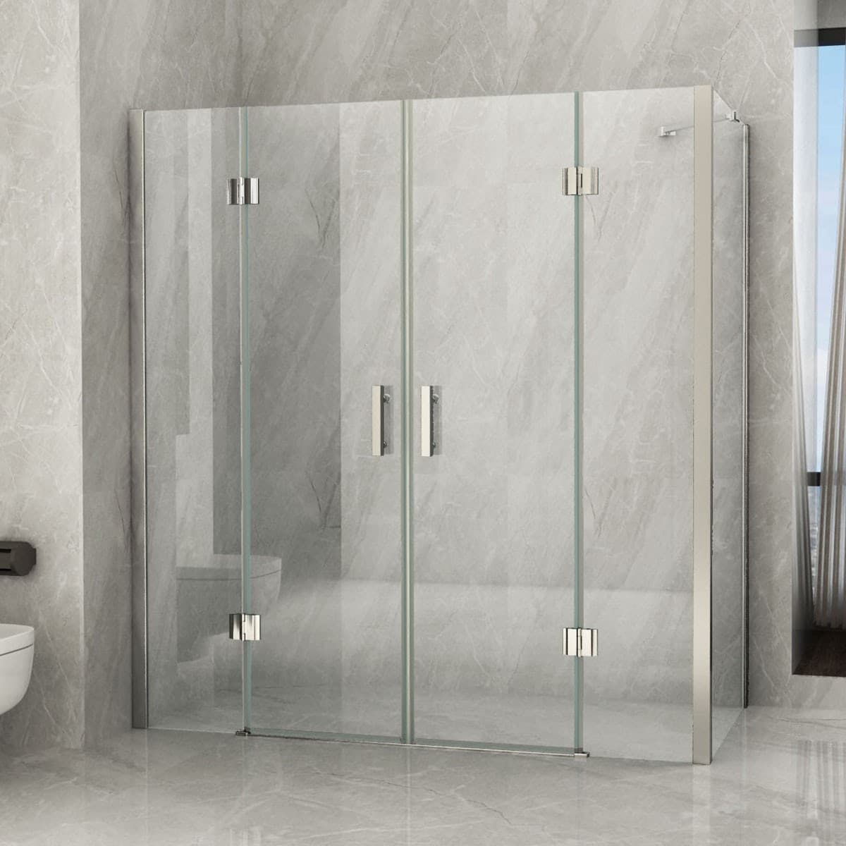 Box Doccia 2 lati Battente doppia porta Trasparente 8mm H195 AMANDA Maxi Fai da te/Attrezzature per cucine e bagni/Attrezzature per bagni/Docce e componenti doccia/Box doccia StileBagno - Roma, Commerciovirtuoso.it