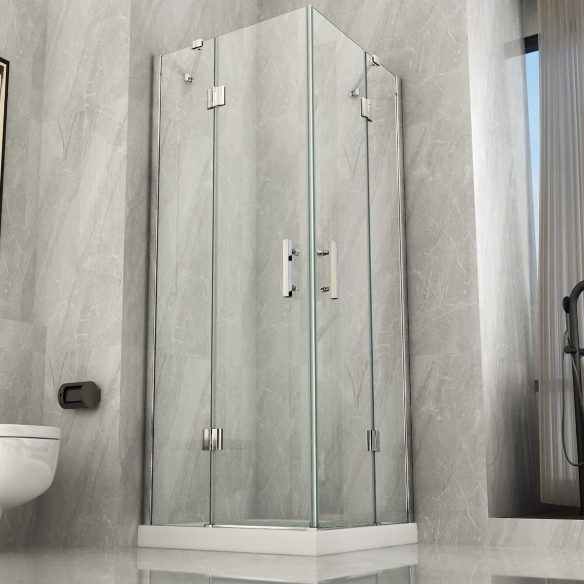 Box Doccia 2 lati Doppia Porta Battente Trasparente 8mm H195 AMANDA Fai da te/Attrezzature per cucine e bagni/Attrezzature per bagni/Docce e componenti doccia/Box doccia StileBagno - Roma, Commerciovirtuoso.it