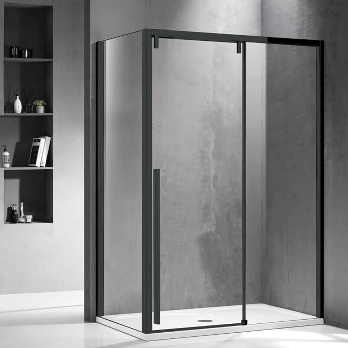 Box Doccia 2 lati Scorrevole Trasparente Anticalcare 8mm H200 SANTORINI 500 Nero Fai da te/Attrezzature per cucine e bagni/Attrezzature per bagni/Docce e componenti doccia/Box doccia StileBagno - Roma, Commerciovirtuoso.it