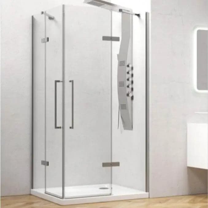 Box Doccia H200 Doppia Anta Battente 8mm Trasparente Anticalcare