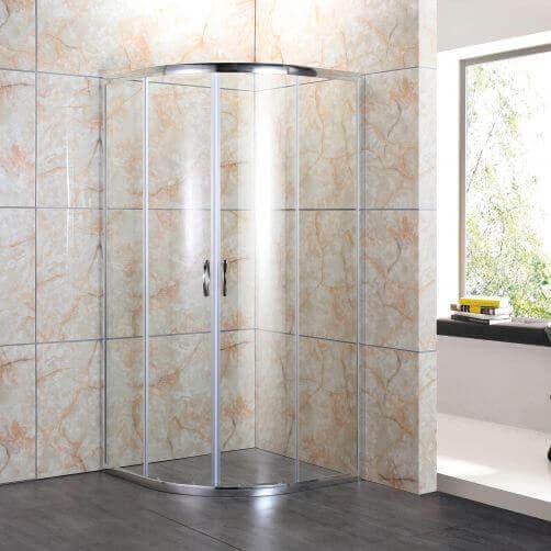 Box Doccia Semicircolare Trasparente 4mm Doppia Scorrevole H185