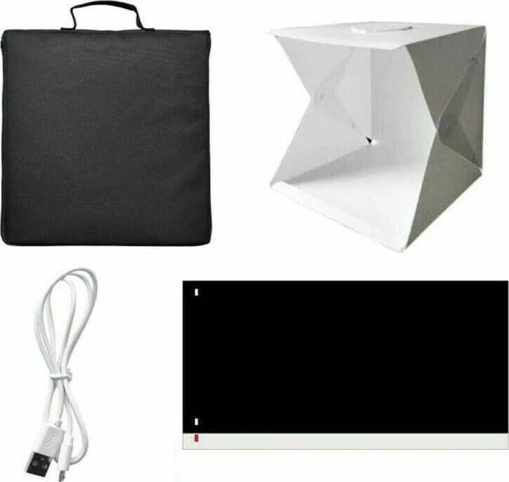 Box-foto-fotografico-cubo-tenda-LED-sfondo-bianco-nero-pieghevole-30x30cm
