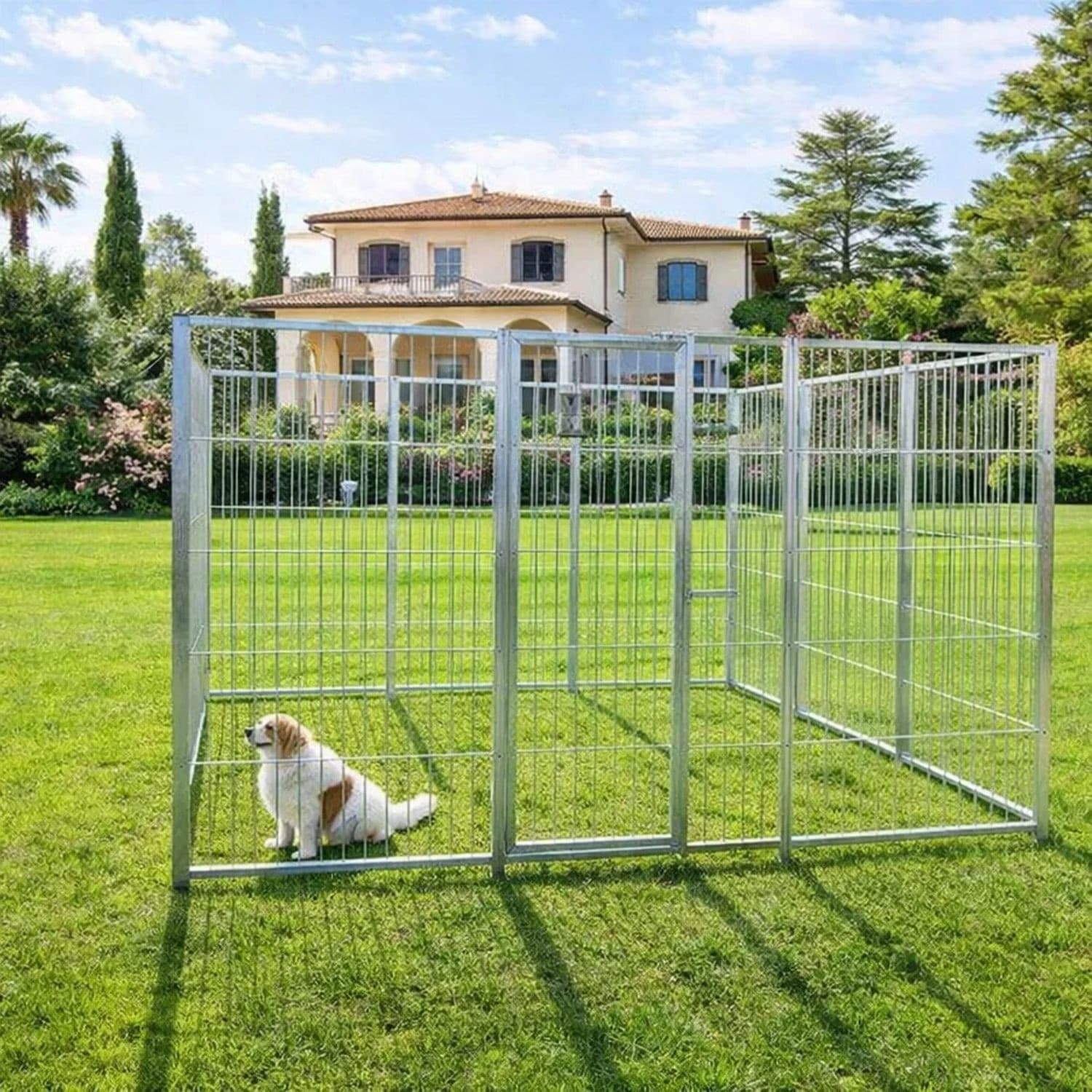 Box per Cani da Esterno con Zincatura a Caldo da 300x300x Altezza 180 Cm Prodotti per animali domestici/Cani/Cucce gabbiette e recinzioni/Recinti da esterno Ogomondo - Martina Franca, Commerciovirtuoso.it