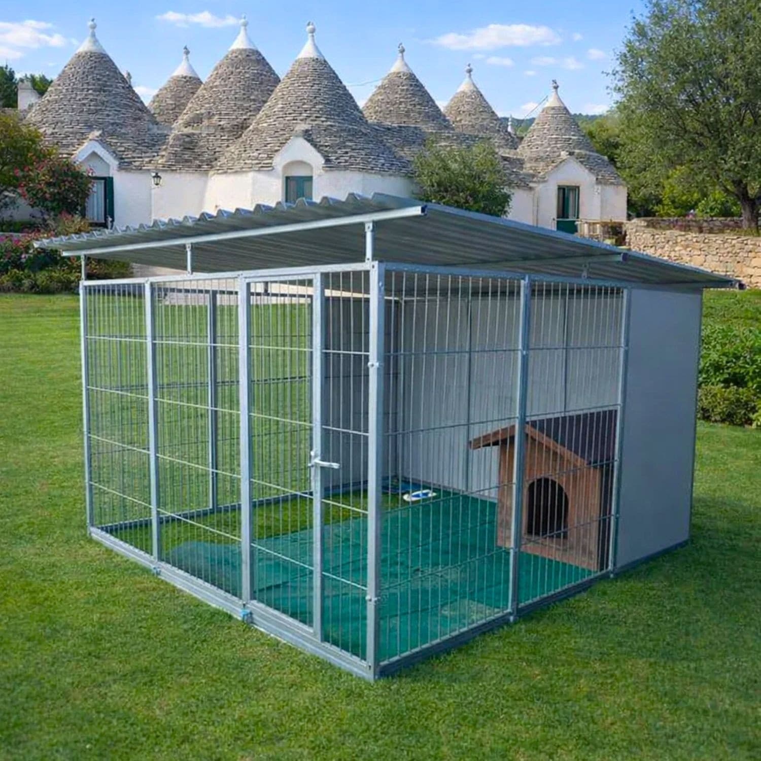 Box per Cani da Esterno Coperto con Zincatura Elettrolitica da 300x300xh180 Cm Prodotti per animali domestici/Cani/Cucce gabbiette e recinzioni/Recinti da esterno Ogomondo - Martina Franca, Commerciovirtuoso.it
