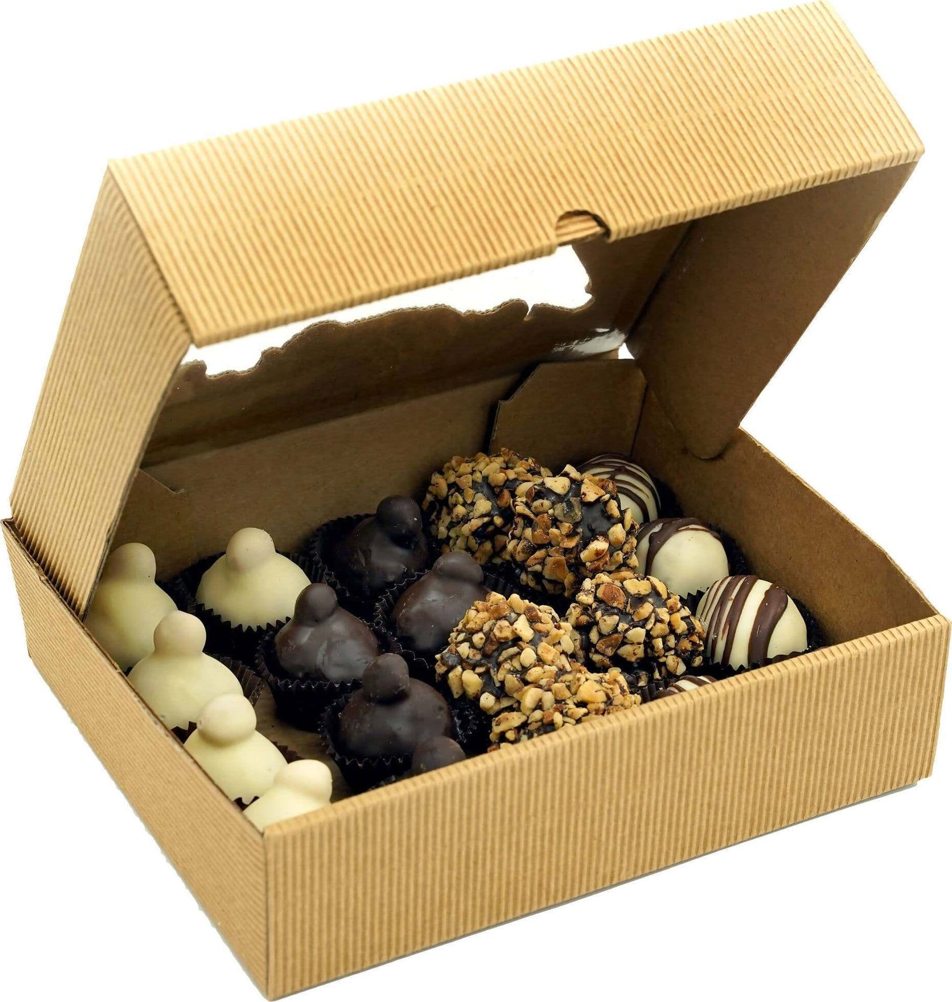 "Box Sicilia" Piccola Scatola di Dolcetti Cioccolatini Artigianali fatti a Mano Cioccolata in Praline Artigianali come Idea Regalo Con Nocciole Siciliane Praline tipiche 20 pezzi in Cioccolatini in confezione regalo Plaza cafè - Capo d’Orlando, commercioVirtuoso.it
