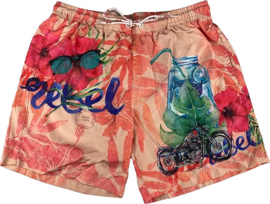 Boxer mare Uomo BoB Company - fantasia Fiori - colore Rosa/Rosso in Pantaloncini e calzoncini Couture - Sestu, commercioVirtuoso.it
