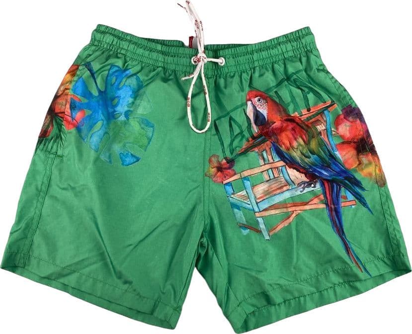Boxer mare Uomo BoB Company - fantasia Pappagallo/fiore - colore verde in Pantaloncini e calzoncini Couture - Sestu, commercioVirtuoso.it