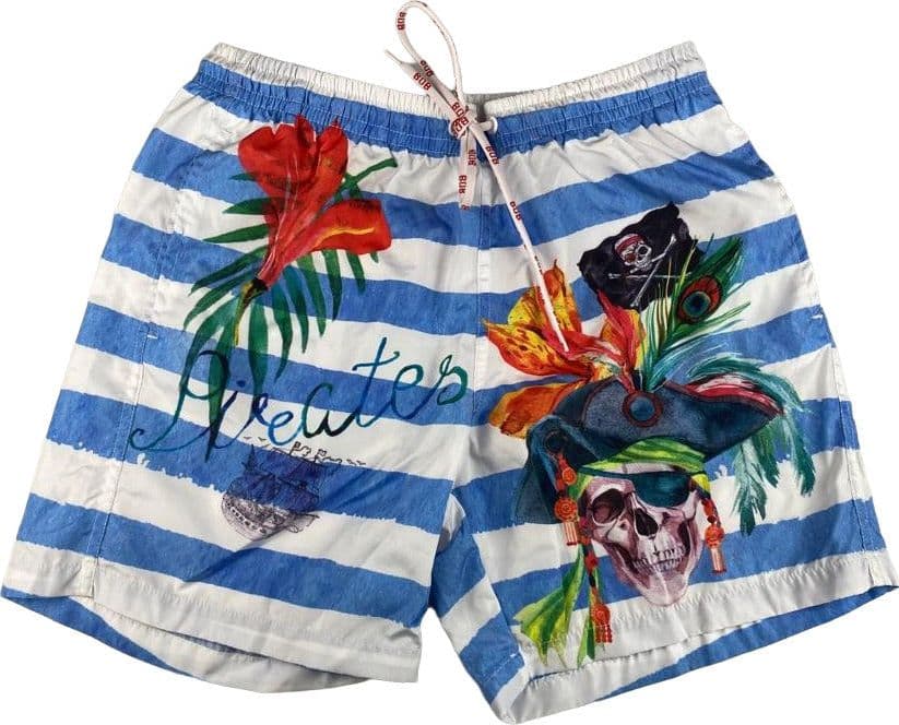 Boxer mare Uomo Bob Company - fantasia Righe e Disegni - colore azzurro/bianco in Pantaloncini e calzoncini Couture - Sestu, commercioVirtuoso.it