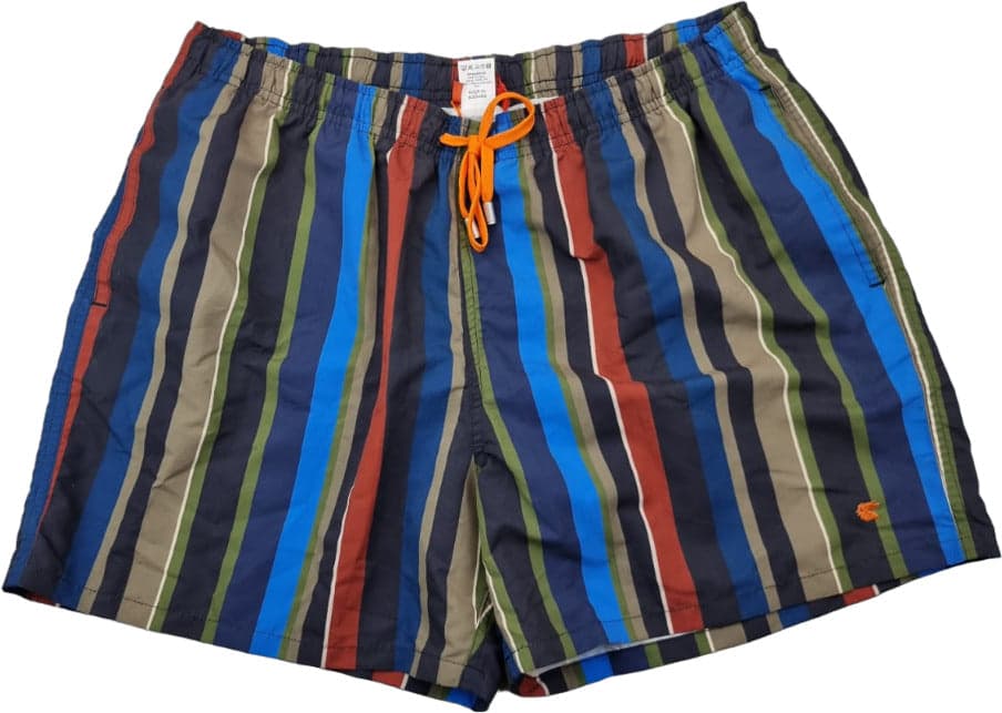 Boxer Mare Uomo Gallo Strisce Multicolor - Poliestere Premium Made in Italy in Pantaloncini e calzoncini Couture - Sestu, commercioVirtuoso.it