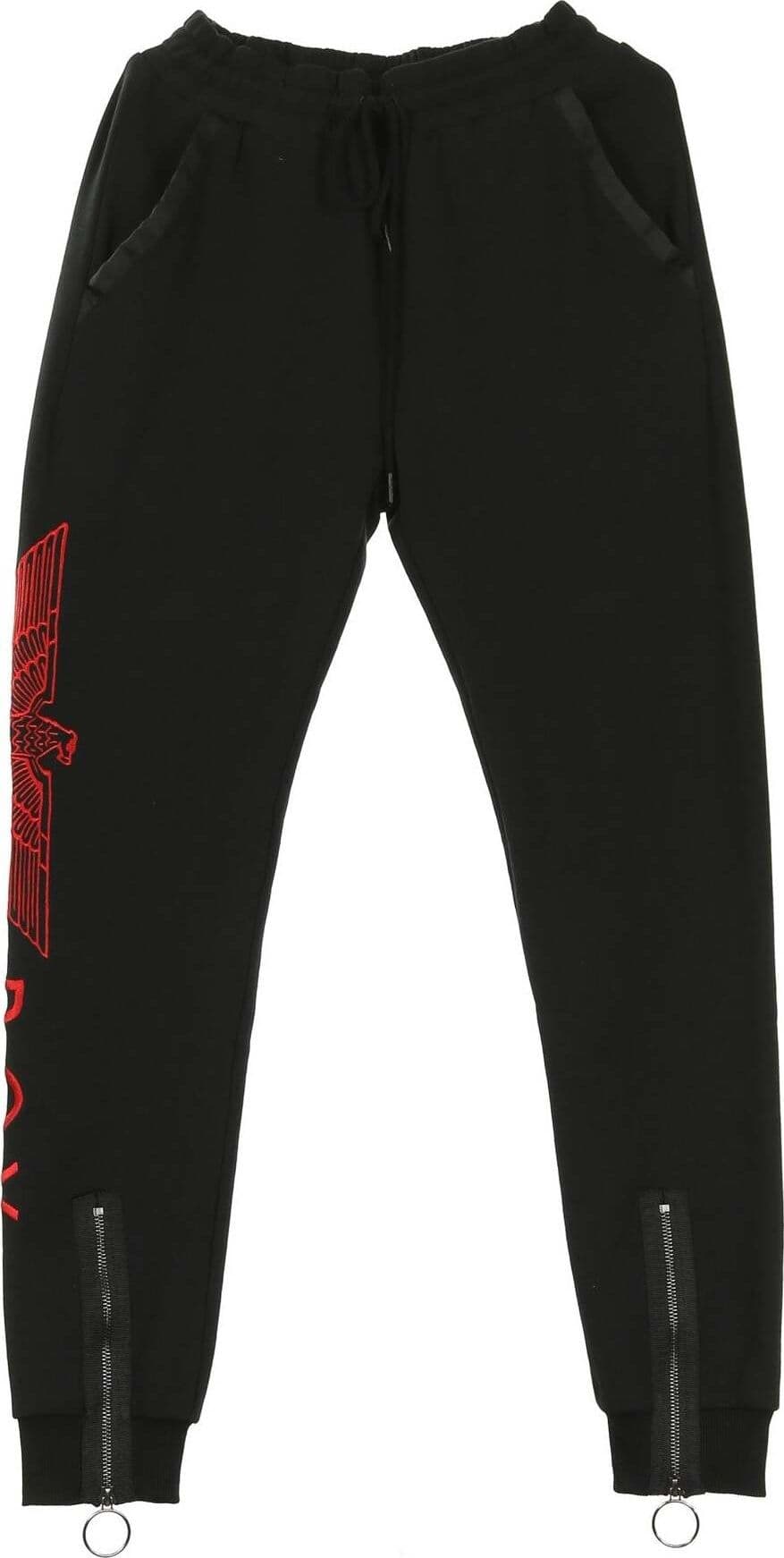 BOY-LONDON-Pantalone-Tuta-Felpato-Uomo-Grosgrain-Jogger-Black/red-da-uomo