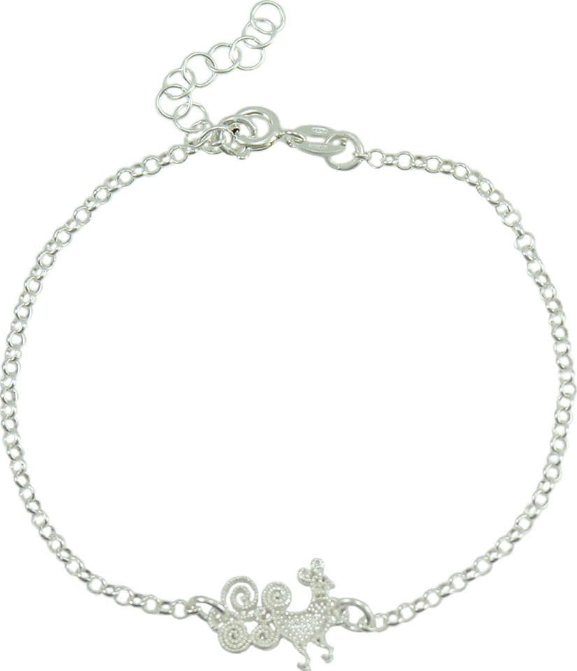 Bracciale donna con pavoncella sarda centrale in argento in Bracciali Gioielleria Saba - Dolianova, commercioVirtuoso.it
