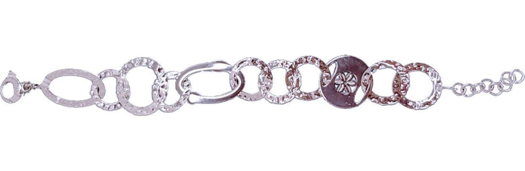 Bracciale donna a Maglie Large Lorenzo Ungari Gioielli Art. Br 57 placcato Oro Bianco braccialetto donna a maglie grandi in Bracciali E B Gioielli - Siderno, commercioVirtuoso.it