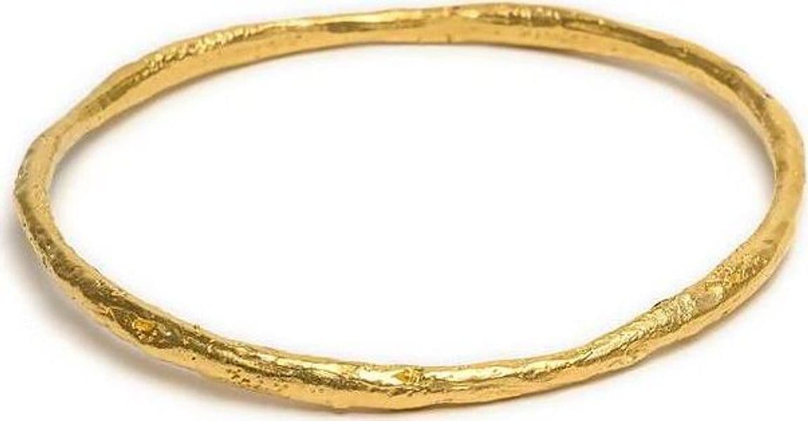 Bracciale placcato in ottone cerchio fino irregolare in Bracciali CliV - Milazzo, commercioVirtuoso.it