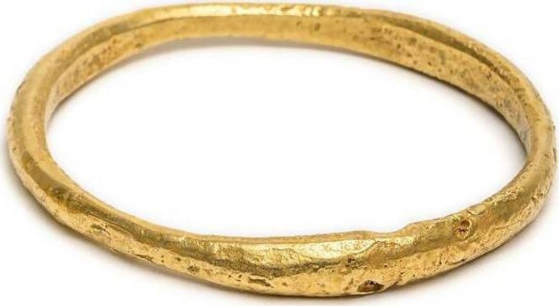 Bracciale rigido placcato in ottone cerchio irregolare in Bracciali CliV - Milazzo, commercioVirtuoso.it