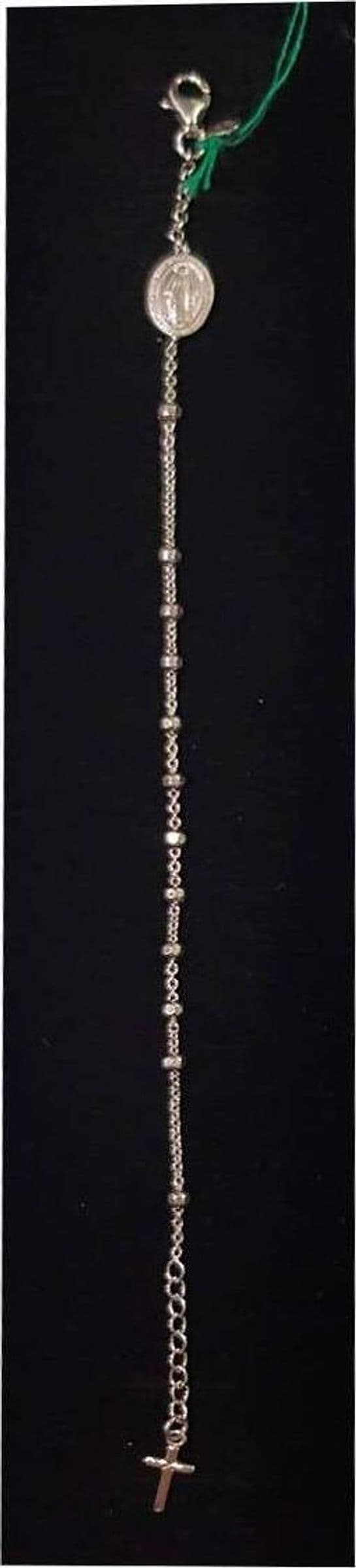 Bracciale Rosario in Argento 925 millesimi con Croce finale e Riquadro Madonnina Idea regalo Battesimo e Comunione in Gioielli E B Gioielli - Siderno, commercioVirtuoso.it