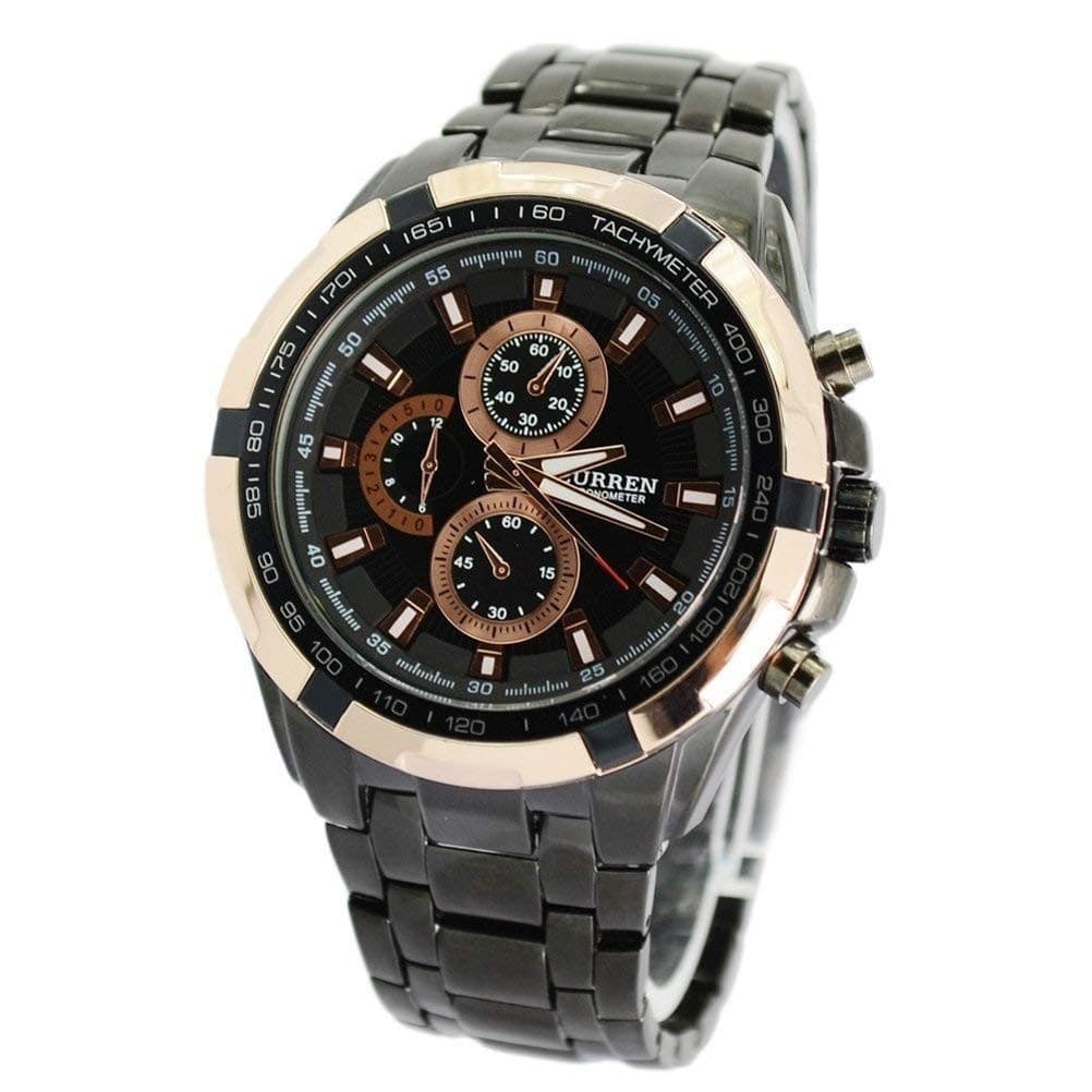 Braccialetto Watch Quarzo Black Silver Curren 8023 Virile Impermeabile Moda/Uomo/Orologi/Orologi da polso Trade Shop italia - Napoli, Commerciovirtuoso.it