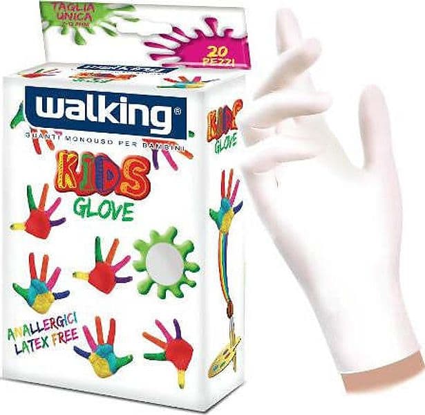 BRENTA-WALKING-Kids-Guanti-Monouso-Colori-Assortiti