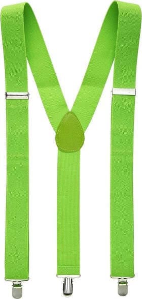 BRETELLE ELASTICIZZATE TINTA UNITA UOMO DONNA CINGHIA REGOLABILE VERDI