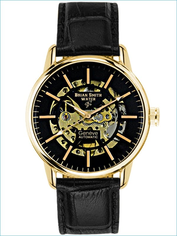 Brian Smith - Orologio Automatico Geneve Nero/Oro - 1722