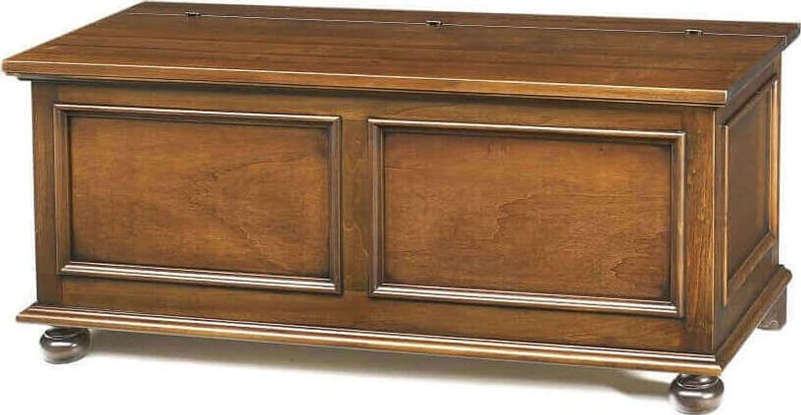 BRIANNE - cassapanca in legno massello 120x44x51 Tinta noce Milani Home