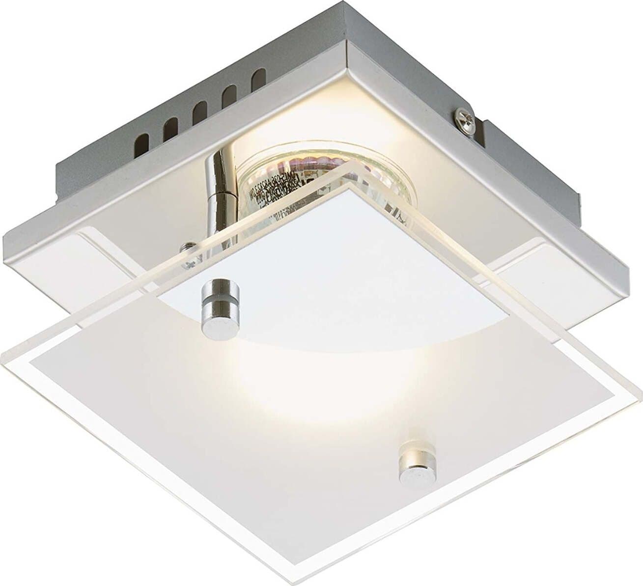 BRILONER---APPLIQUE-LED-TOM-1-x-GU10-3-watt-250-lumen-3000K-CROMO-E-VETRO-SATINATO