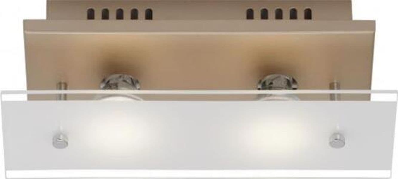 BRILONER---APPLIQUE-SMART-GOLD-BASIC-A-2-LUCI-GU10-4W-400-lumen-IN-ORO-OPACO-E-VETRO-SATINATO