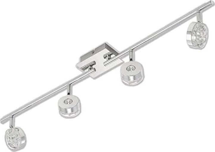BRILONER---BARRA-4-FARETTI-LED-ORIENTABILI-3,5W-350LM-3.000K---STRUTTURA-IN-METALLO/PLASTICA-CROMATA-910MM