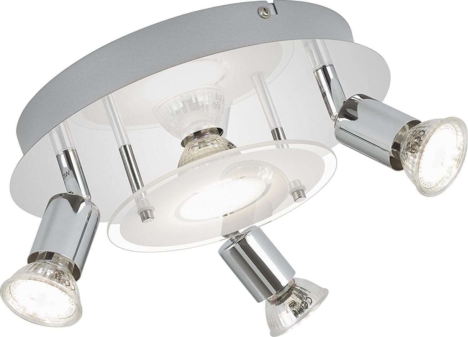 BRILONER---PLAFONIERA-LED-START-DIAM.-25cm-3-LUCI-GU10-3-watt-250-lumen-CROMO-E-VETRO-SATINATO