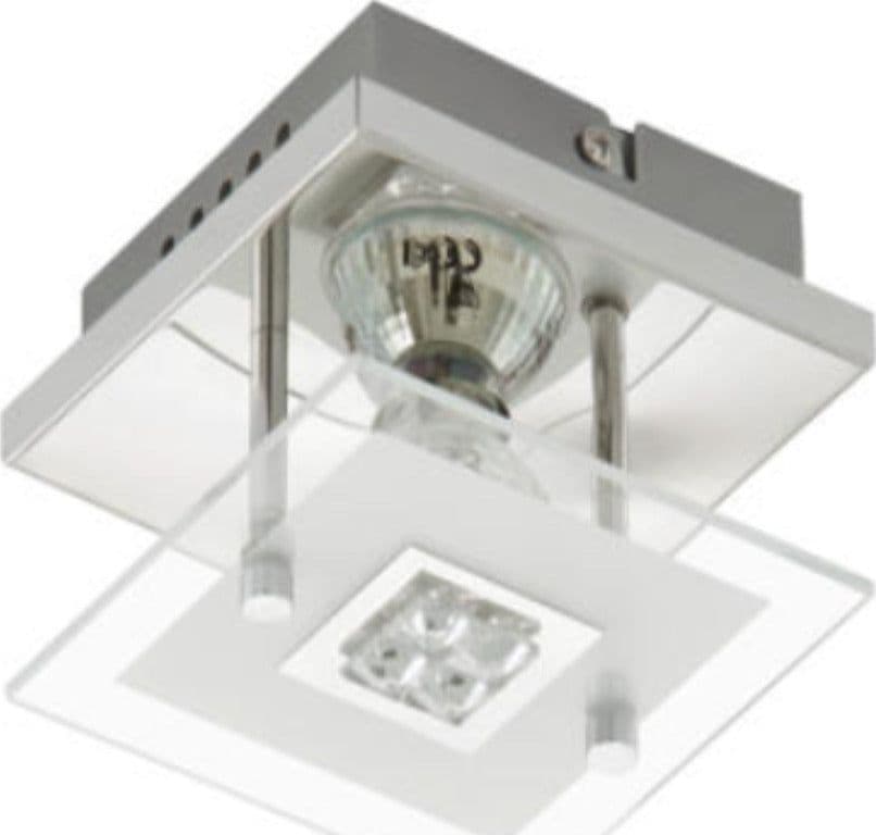 BRILONER--PLAFONIERA-1-LED---3W-250LM-3000K-CROMO/VETRO-SATINATO-TRASPARENTE