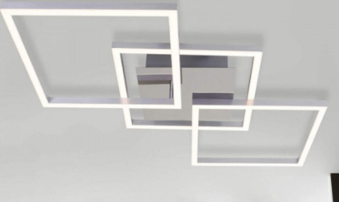 BRILONER--PLAFONIERA-LED-3-RIQUADRI-76-x-54CM---36W-2600LUMEN-3000K---CROMO/ARGENTO