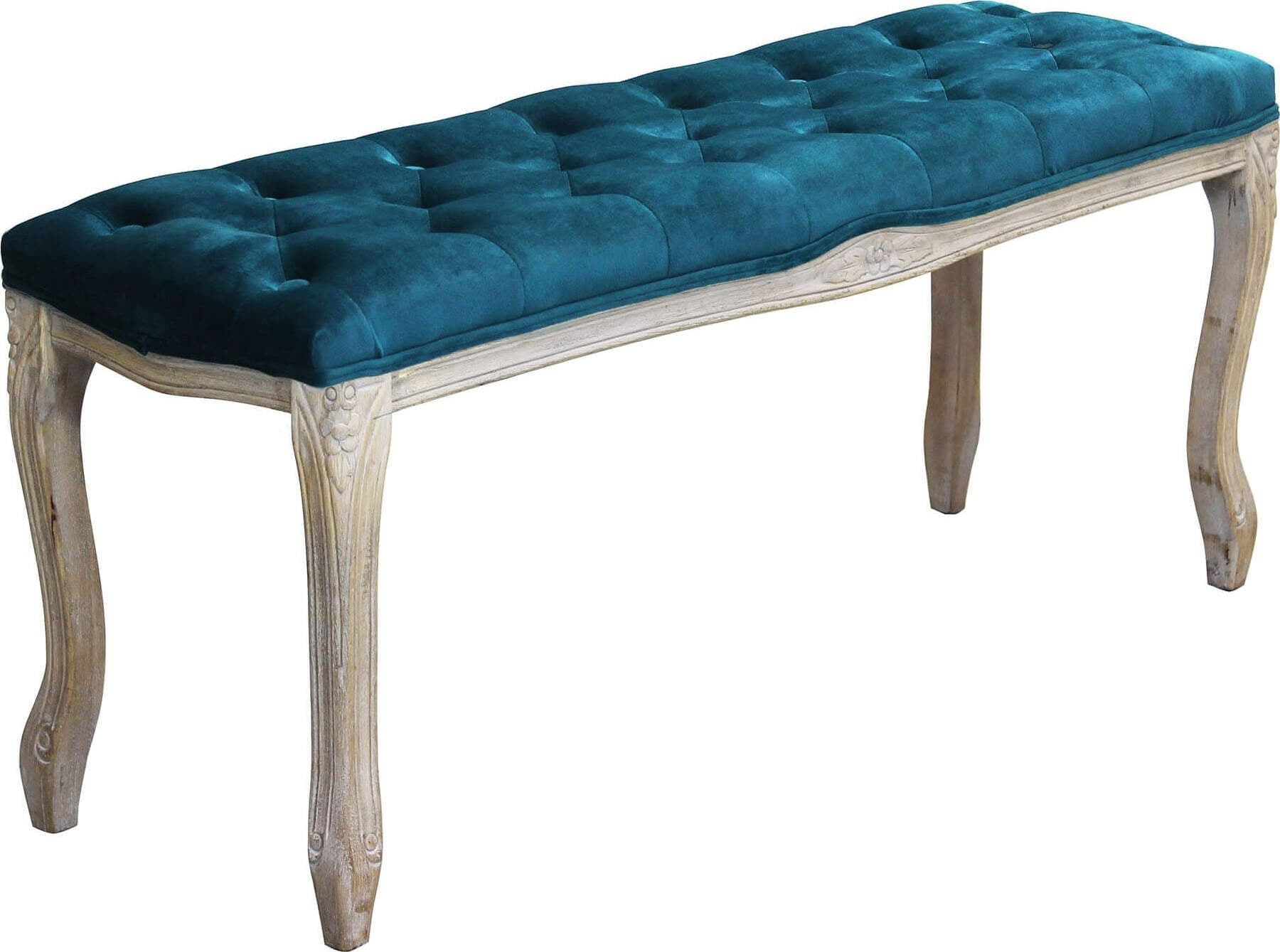 BROCK - panca vintage in velluto Blu