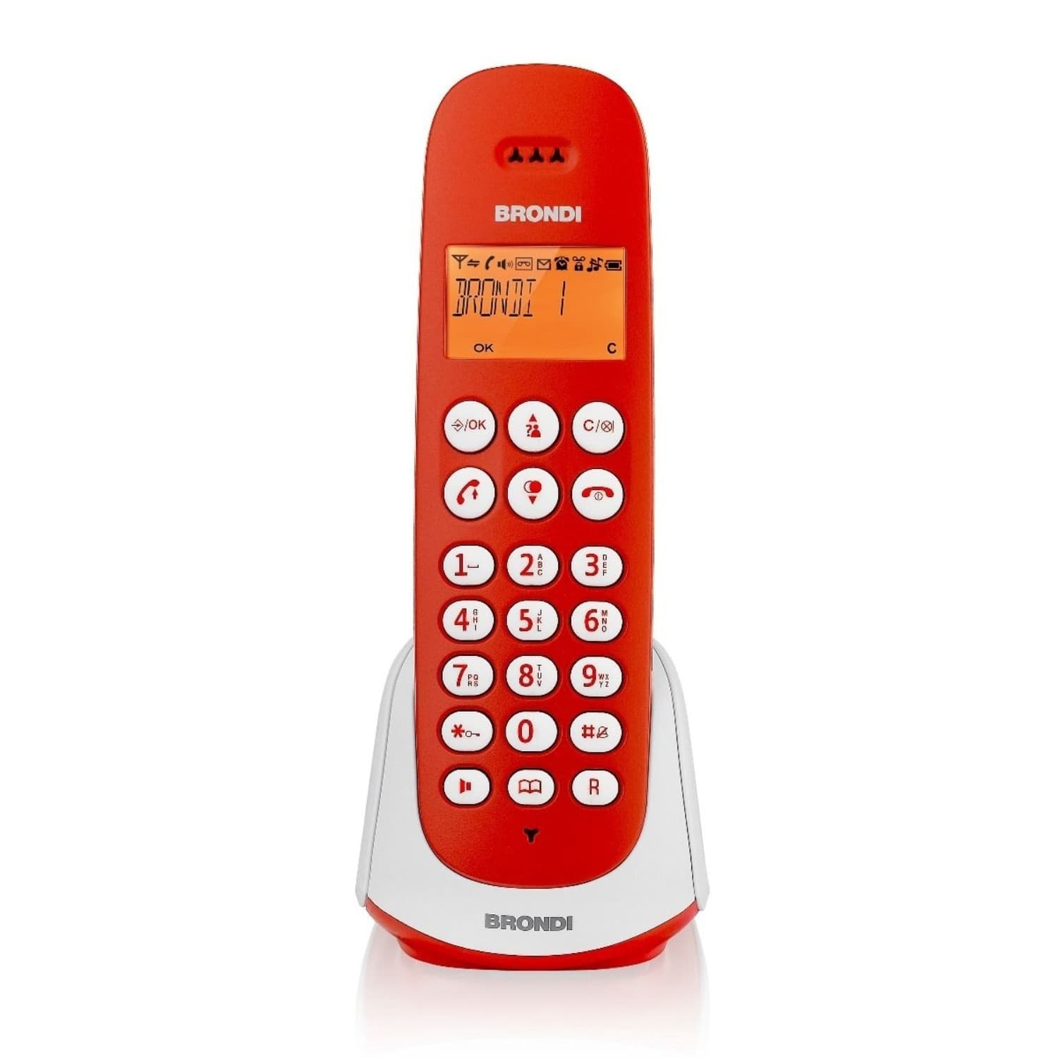 Brondi-Adara-Telefono-Cordless-Rosso/Bianco