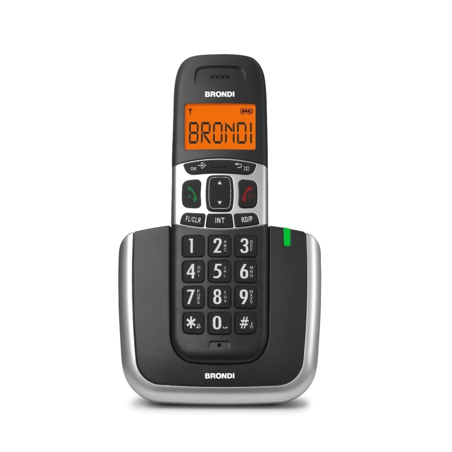 Brondi-Bravo-Telefono-Cordles-Platinum-Black