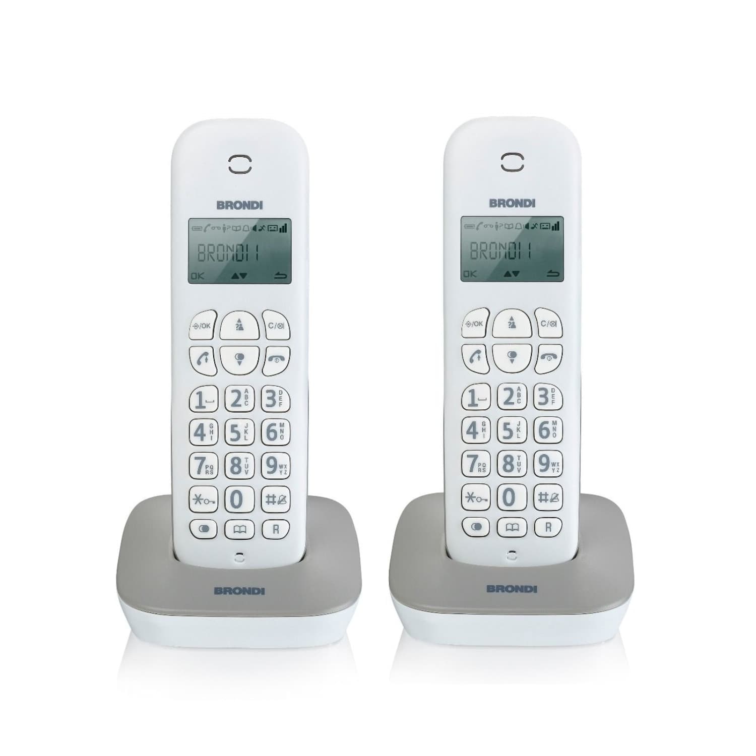 Brondi-Gala-Twin-Telefono-Cordless-Bianco/Grigio