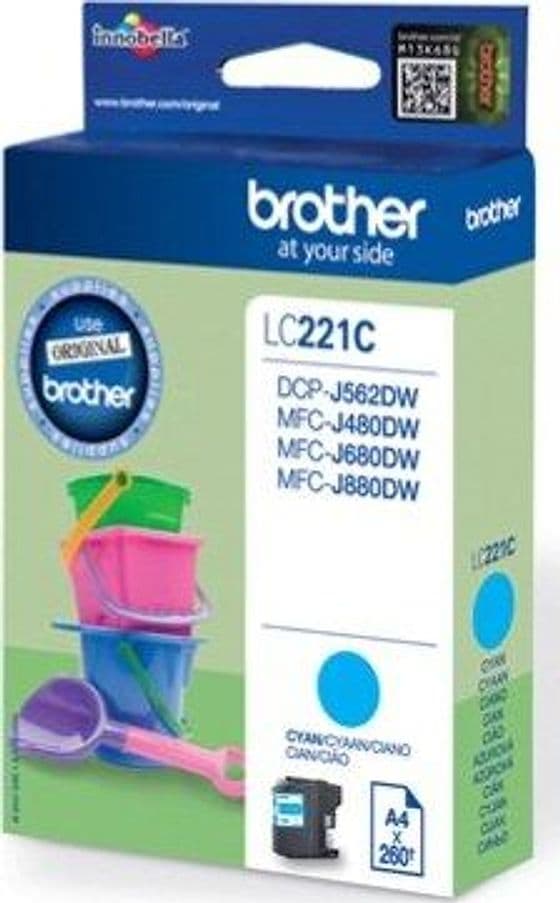 Brother - Cartuccia - Ciano - LC221C - 260 pag Elettronica/Informatica/Stampanti e accessori/Accessori per stampanti a inchiostro e laser/Cartucce d'inchiostro Eurocartuccia - Pavullo, Commerciovirtuoso.it