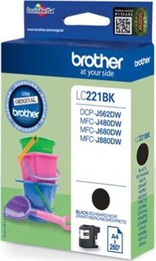 Brother - Cartuccia - Nero - LC221BK - 260 pag Elettronica/Informatica/Stampanti e accessori/Accessori per stampanti a inchiostro e laser/Cartucce d'inchiostro Eurocartuccia - Pavullo, Commerciovirtuoso.it