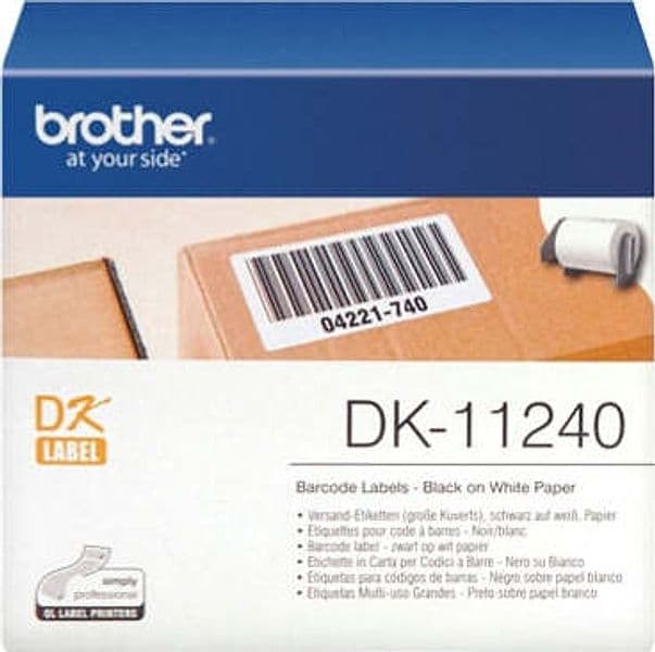 Brother - Etichette adesiva 600 Etichette 102 x 51 mm - Nero-Bianco - DK-11240 Cancelleria e prodotti per ufficio/Elettronica per ufficio/Accessori/Accessori per etichettatrici Eurocartuccia - Pavullo, Commerciovirtuoso.it