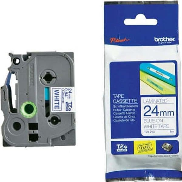 Brother - Nastro - Blu-Bianco - TZE252 - 24mm x 8mt Cancelleria e prodotti per ufficio/Elettronica per ufficio/Accessori/Accessori per etichettatrici Eurocartuccia - Pavullo, Commerciovirtuoso.it