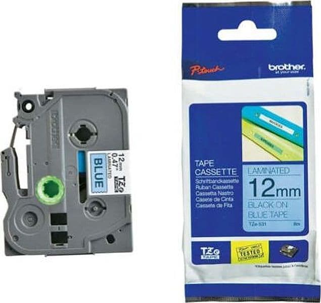 Brother - Nastro - Nero-Blu - TZE531 - 12mm x 8mt Cancelleria e prodotti per ufficio/Elettronica per ufficio/Accessori/Accessori per etichettatrici Eurocartuccia - Pavullo, Commerciovirtuoso.it