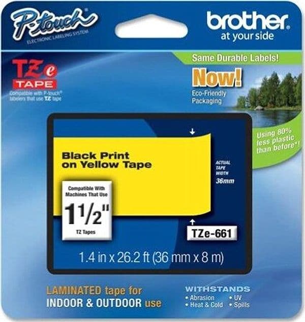 Brother - Nastro - Nero-Giallo - TZE661 - 36mm x 8mt Cancelleria e prodotti per ufficio/Elettronica per ufficio/Accessori/Accessori per etichettatrici Eurocartuccia - Pavullo, Commerciovirtuoso.it