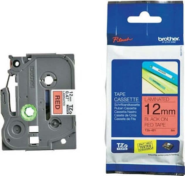 Brother - Nastro - Nero-Rosso - TZE431 - 12mm x 8mt Cancelleria e prodotti per ufficio/Elettronica per ufficio/Accessori/Accessori per etichettatrici Eurocartuccia - Pavullo, Commerciovirtuoso.it
