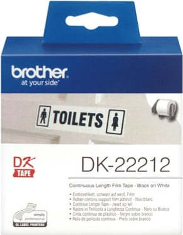 Brother - Nastro adesivo - in pellicola - Nero-Bianco - 62mm x 15 24mt - DK22212 Cancelleria e prodotti per ufficio/Elettronica per ufficio/Accessori/Accessori per etichettatrici Eurocartuccia - Pavullo, Commerciovirtuoso.it