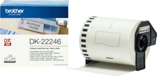 Brother - Nastro adesivo in Carta - Nero-Bianco - 103.6 mm-30.48 metri lunghezza - QL1100-1110N - DK22246 Cancelleria e prodotti per ufficio/Elettronica per ufficio/Accessori/Accessori per etichettatrici Eurocartuccia - Pavullo, Commerciovirtuoso.it