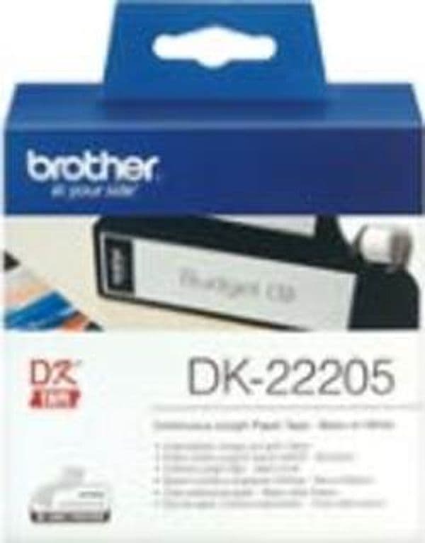 Brother - Rotolo etichetta continua - Nero-Bianco - 62mm x 30 48mt - DK22205 Cancelleria e prodotti per ufficio/Elettronica per ufficio/Accessori/Accessori per etichettatrici Eurocartuccia - Pavullo, Commerciovirtuoso.it