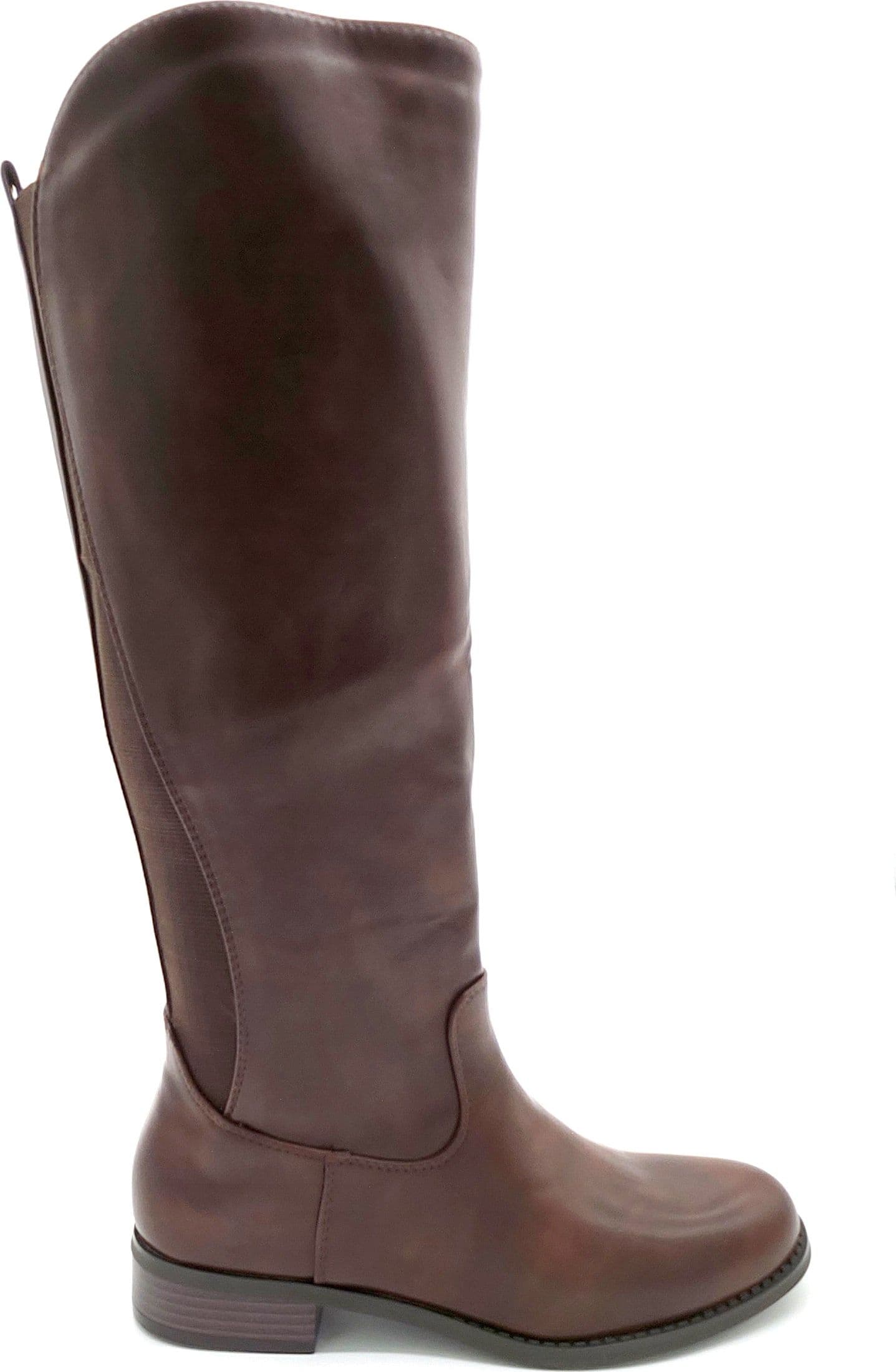 Brown - Stivali donna in ecopelle con elastico marrone in Stivali Affari di Famiglia - Sant’Angelo a Cupolo, commercioVirtuoso.it
