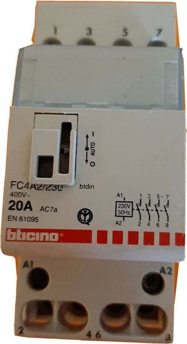 BTICINO---CONTATTORE-20A-230Vac-2-MODULI-FC4A2/230