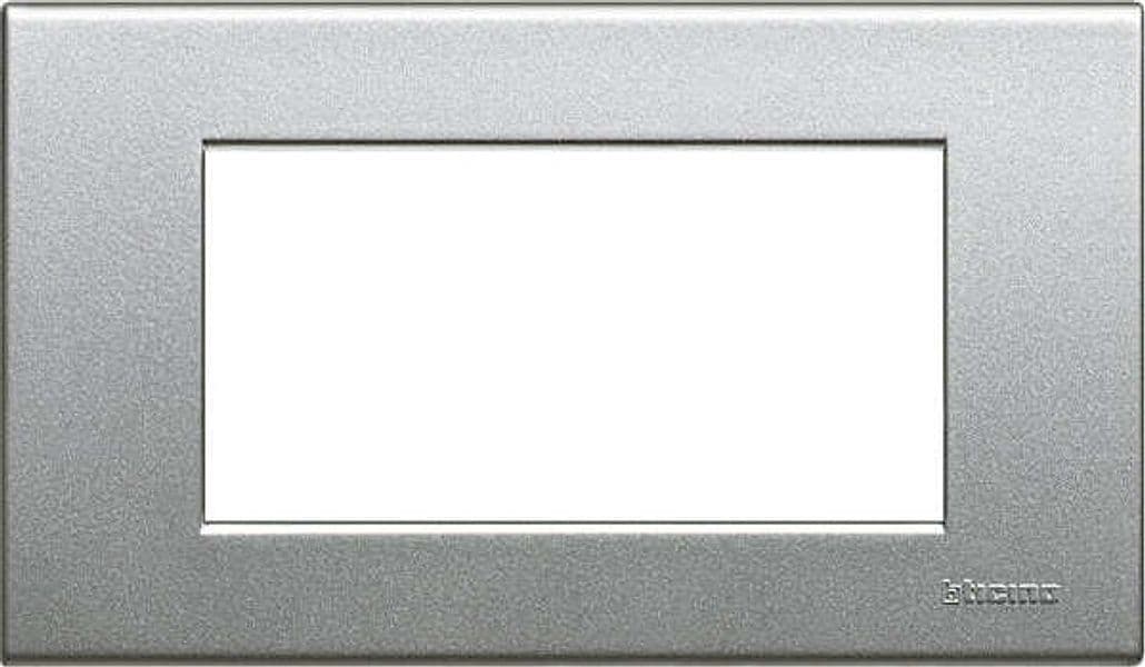 BTICINO---PLACCA-LIGHT-TECH-4-MODULI-GRIGIO-ARGENTO-NT4804TH