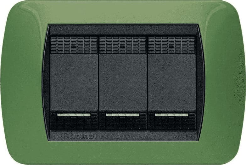 BTICINO---PLACCA-LIVING-3-MODULI-COLORE-VERDE-DRUGSTORE-L4803VR