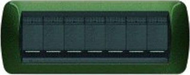 BTICINO---PLACCA-LIVING-7-MODULI-VERDE-METALLIZZATO-L4807VT
