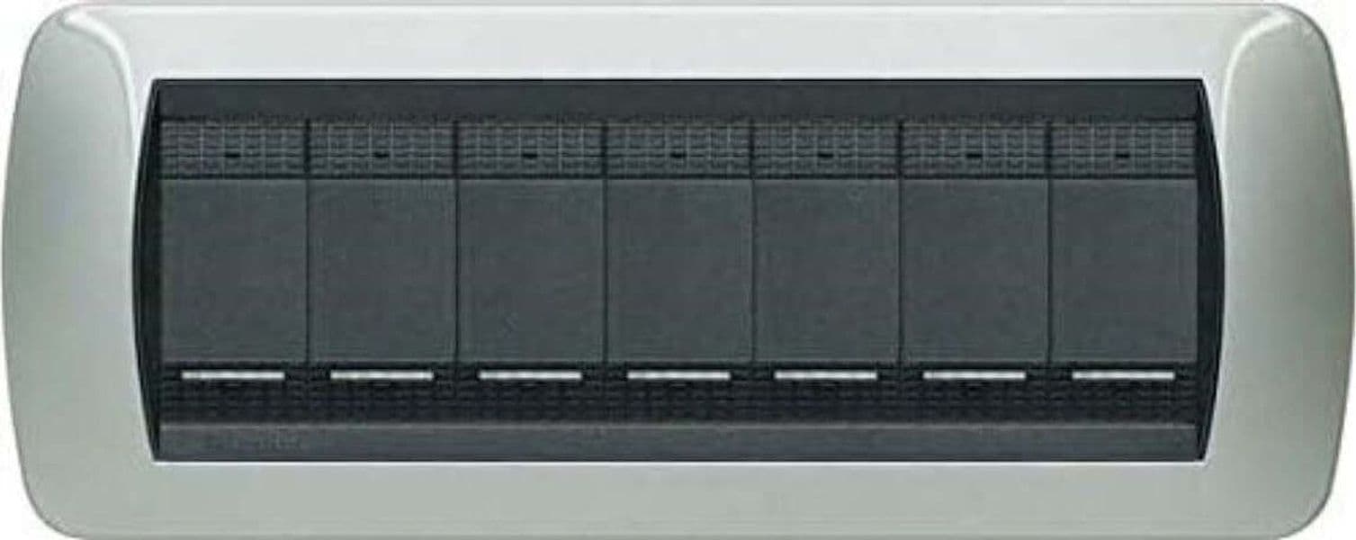 BTICINO---PLACCA-LIVING-7-MODULO-ARGENTO-LUCIDO-L4807AL